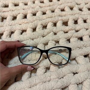 Tiffany & Co. Black and Blue Cat-Eye Glasses